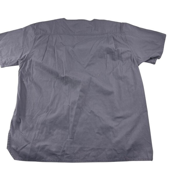Carhartt Mens V-Neck Scrub Top size Large Gray Short Sleeve - Picture 4 of 5